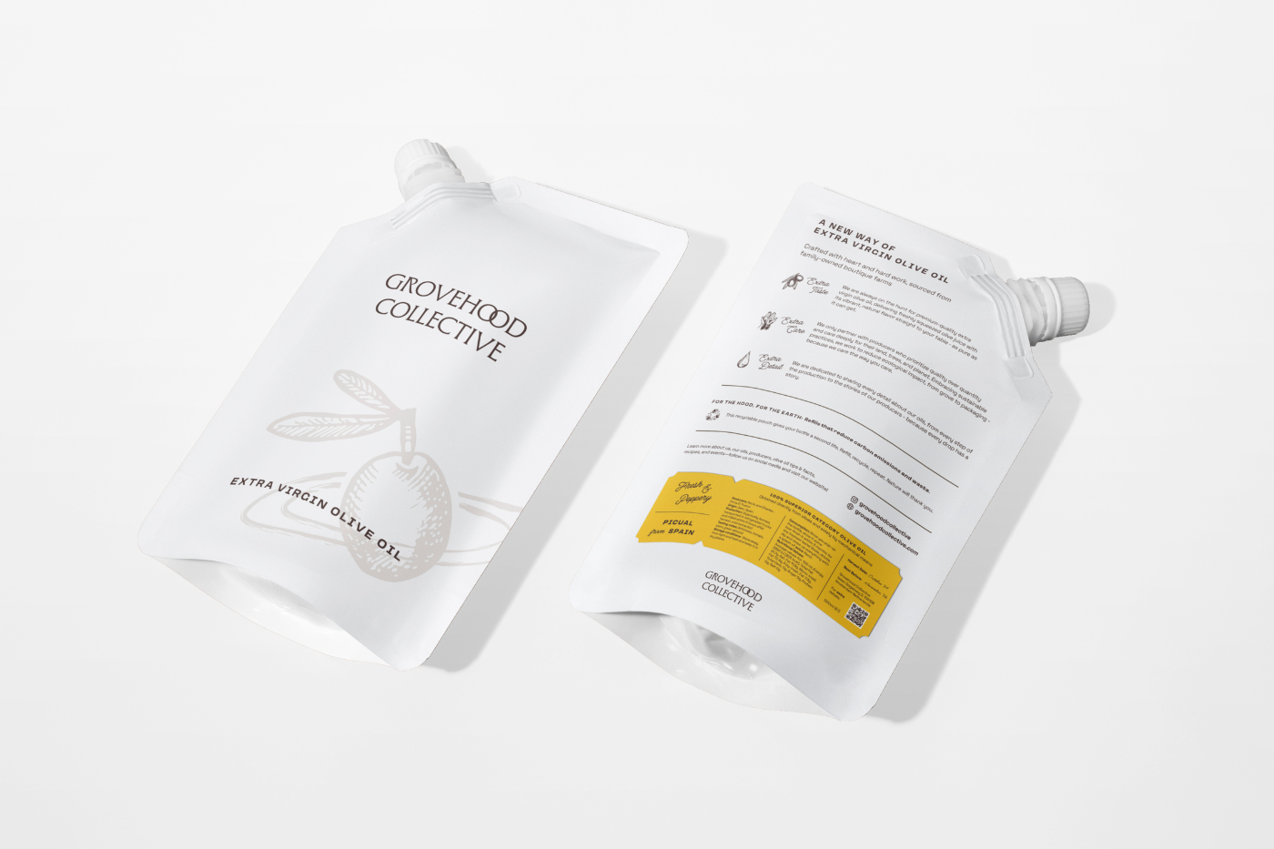 Grovehood Collective pouches laid flat