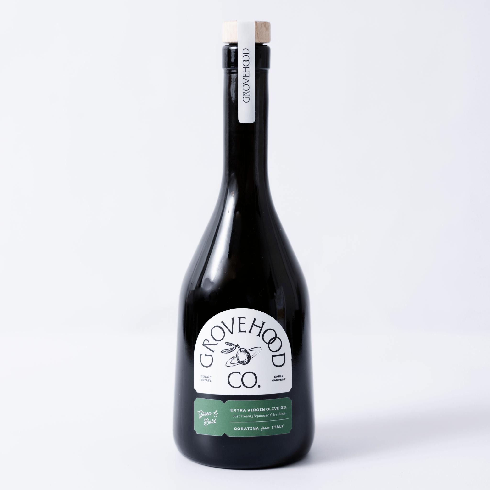 Grovehood Collective Italian extra virgin olive oil bottle