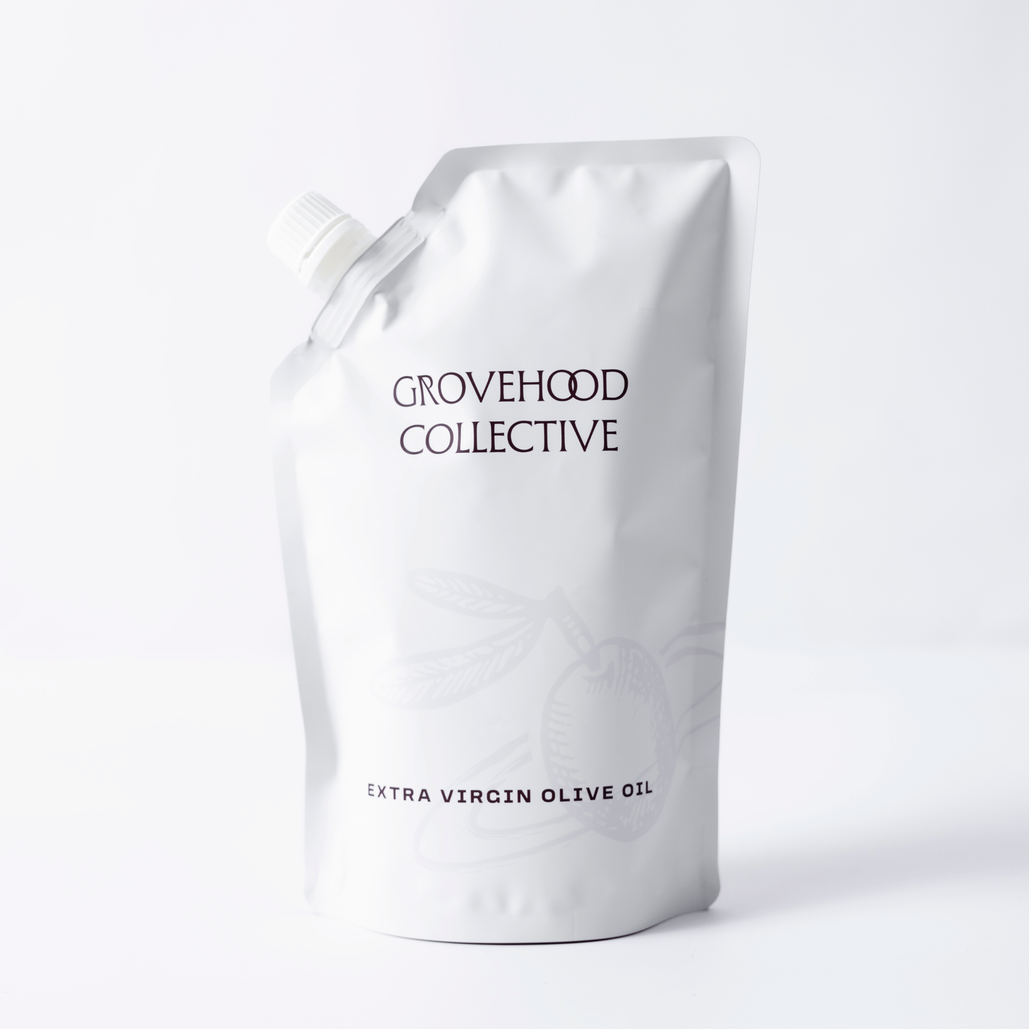 Grovehood Collective extra virgin olive oil eco-refill pouch