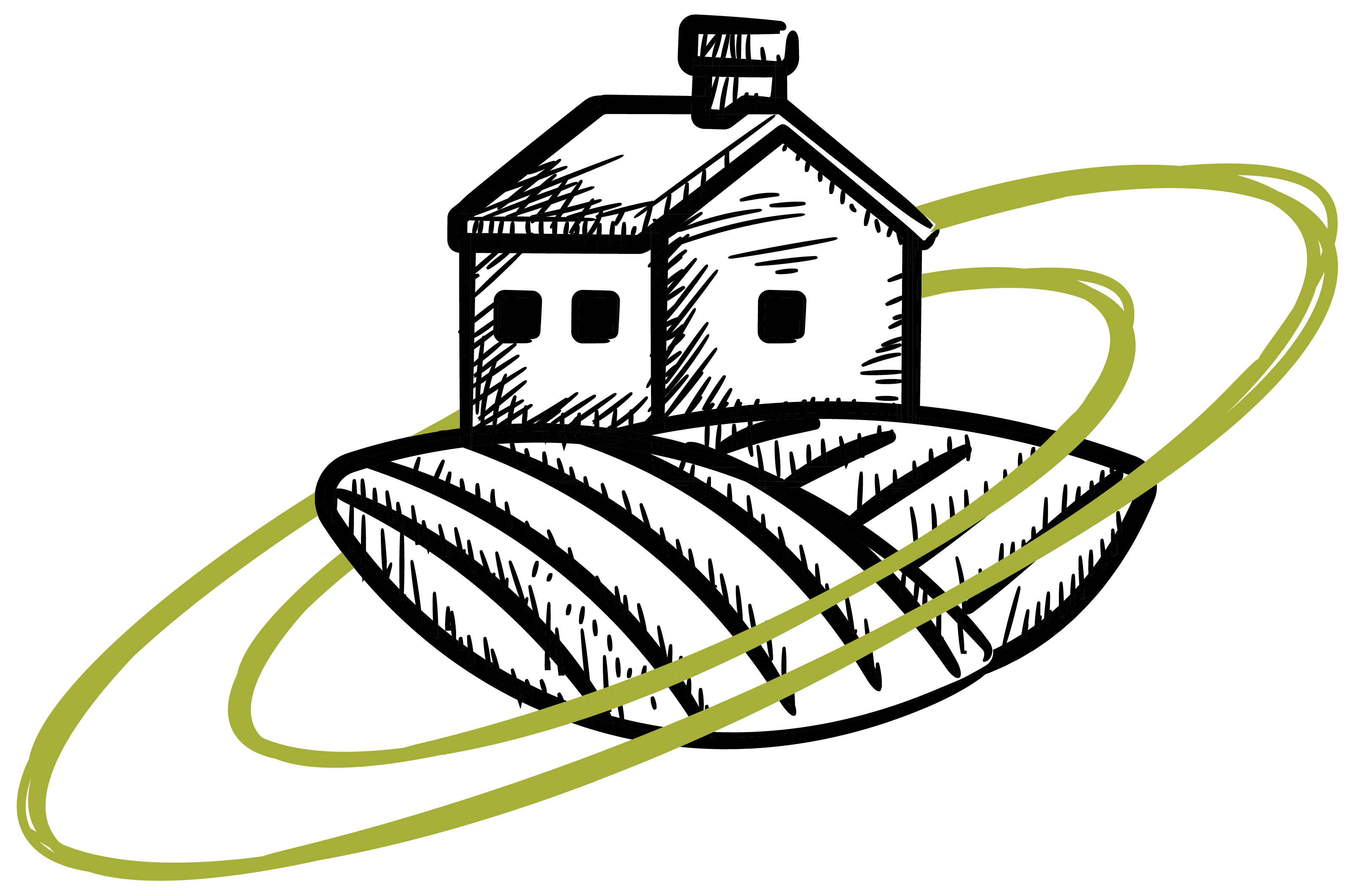 single-estate icon with halo rings