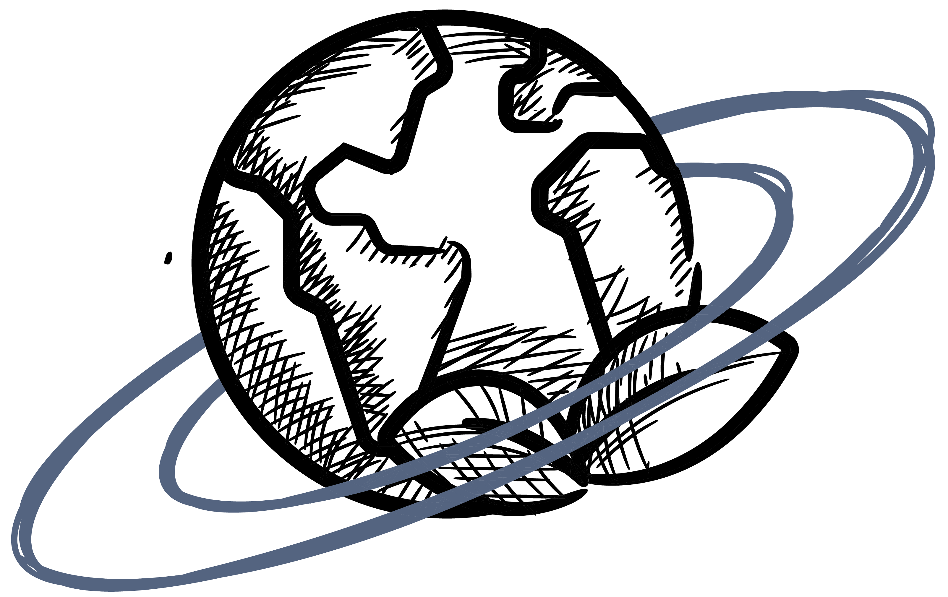 earth icon with halo rings