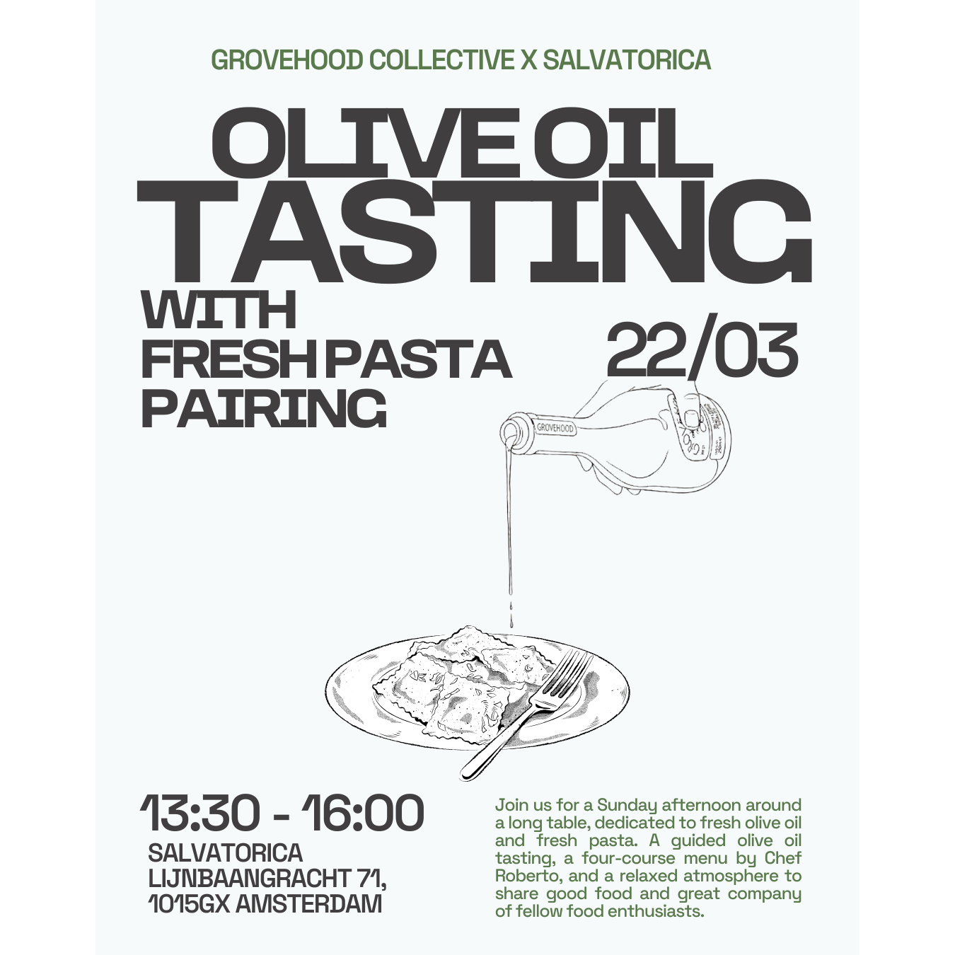 Olive Oil Tasting with Fresh Pasta Pairing (22 March 2026)